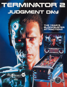Terminator 2: Judgement Day (pinball) — 1991 at Barcade® | arcade game flyer graphic
