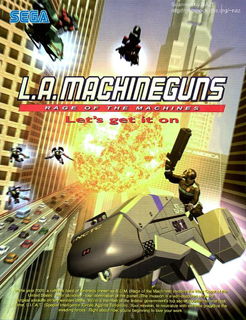 L.A. Machineguns — 2003 at Barcade® | arcade game flyer graphic
