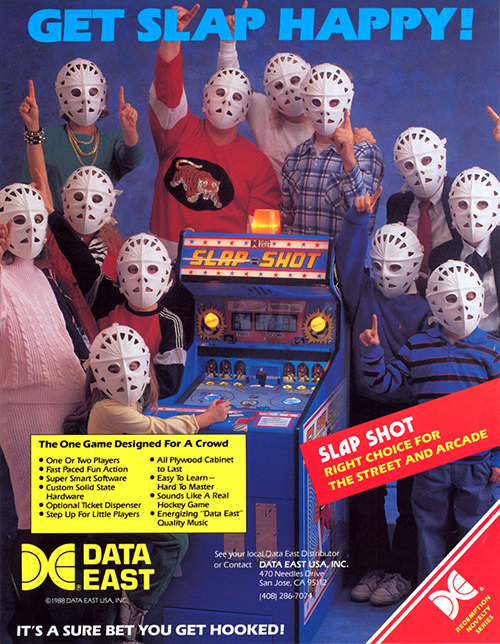 Slap Shot — 1988 at Barcade® at Barcade® | arcade game flyer graphic