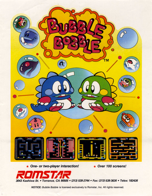 Bubble Bobble — 1986 at Barcade®