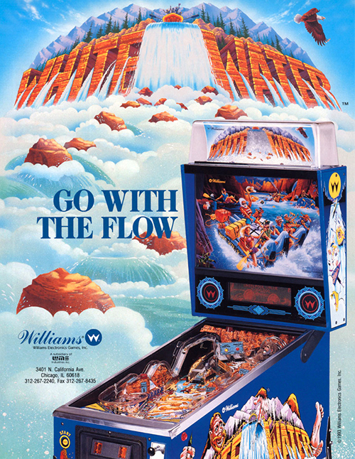 White Water (Pinball) — 1993 at Barcade® | arcade flyer poster graphic