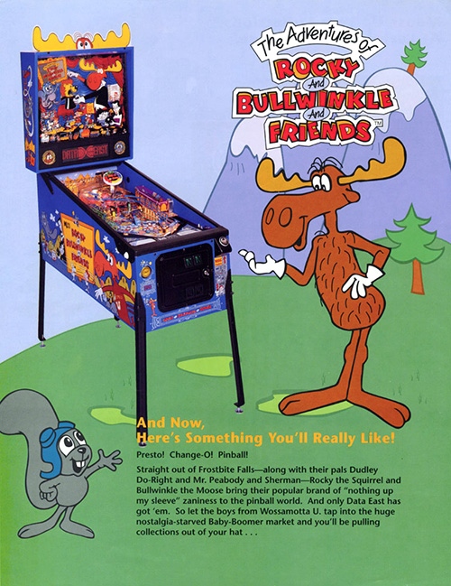 Adventures of Rocky and Bullwinkle and Friends (pinball) — 1993 at Barcade®