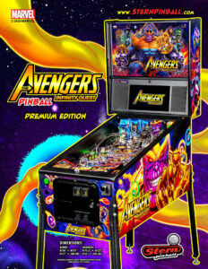 Avengers: Infinity Quest (pin) — 2020 at Barcade® in Detroit, MI | arcade video game flyer graphic