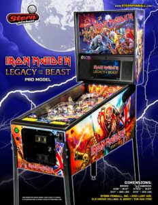 Iron Maiden: Legacy of the Beast (pin) — 2018 at Barcade® in Brooklyn, NY | arcade video game flyer graphic