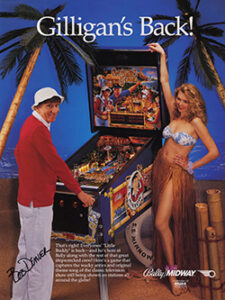 Gilligan's Island (pin) — 1991 at Barcade® in Jersey City, NJ | arcade video game flyer graphic