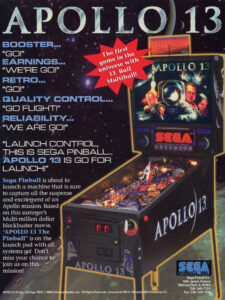 Apollo 13 (pin) — 1995 at Barcade® in New York, NY | arcade video game flyer graphic