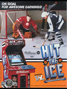 Hit the Ice — 1990 at Barcade® in New Haven, CT | arcade video game flyer graphic