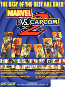 Marvel vs. Capcom 2: New Age Of Heroes — 2000 at Barcade® in New York, NY | arcade video game flyer graphic