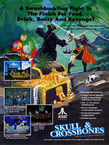 Skull & Crossbones — 1989 at Barcade® in location city, state | arcade video game flyer graphic