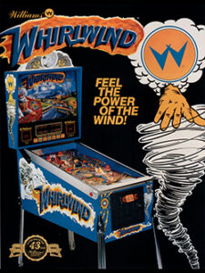 Whirlwind (pin) — 1990 at Barcade® in Philadelphia, PA | arcade video game flyer graphic