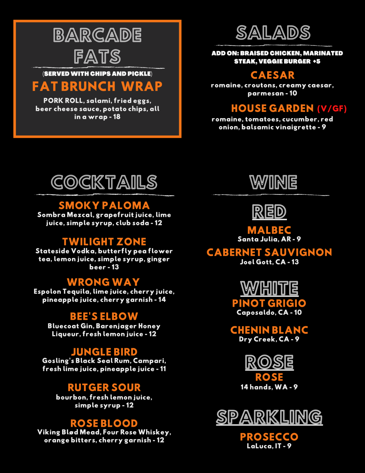 Jersey City Nj Menu Barcade® The Original Arcade Bar